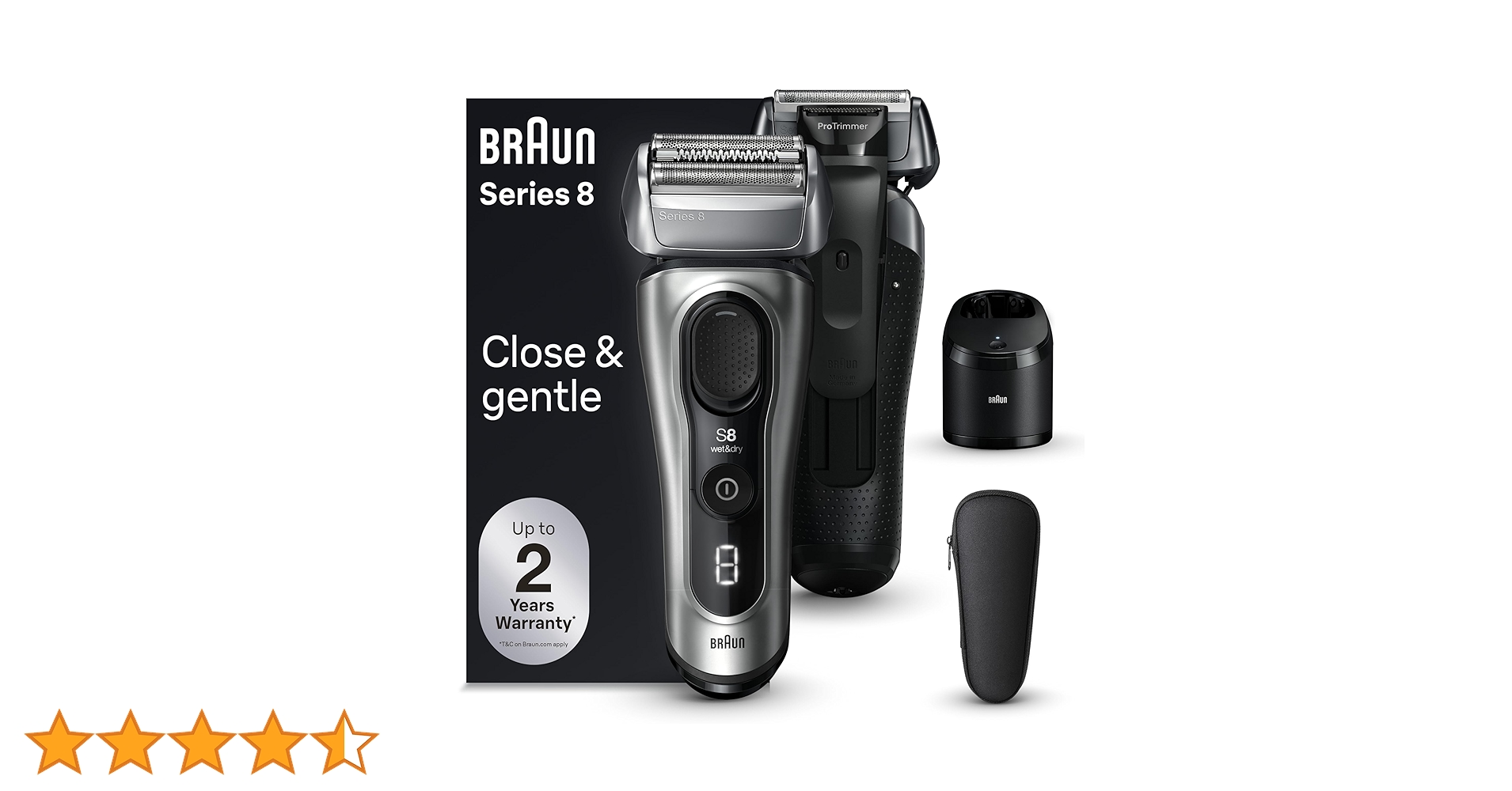 BRAUN Series 8 Waterproof Electric Shaver with SmartCare Center